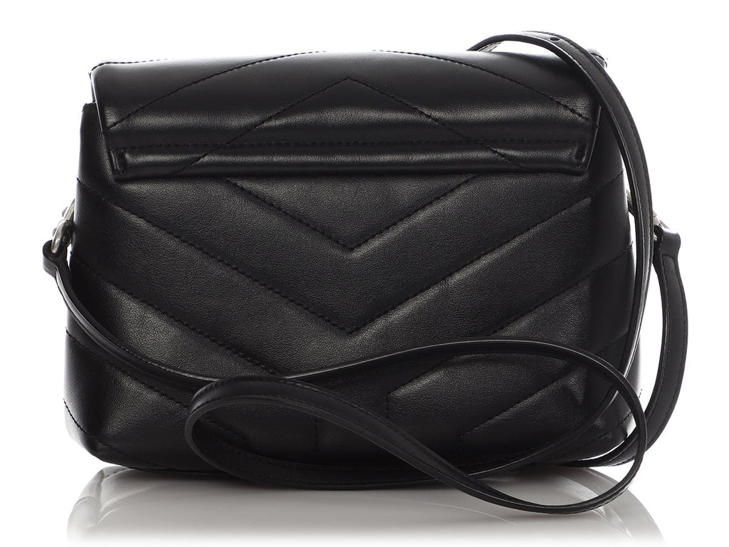 Saint Laurent Black MatelassÃ© Loulou Toy Bag