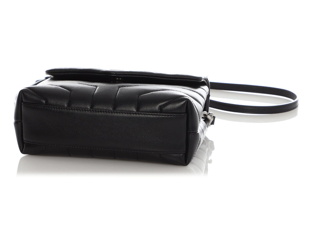 Saint Laurent Black MatelassÃ© Loulou Toy Bag