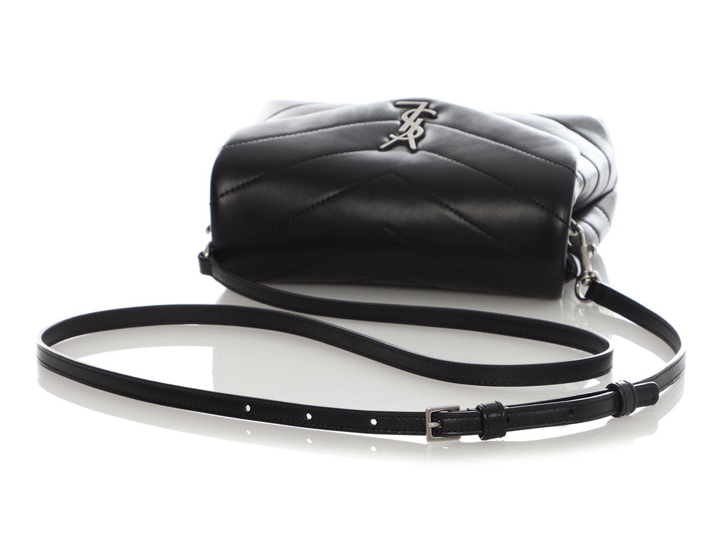 Saint Laurent Black MatelassÃ© Loulou Toy Bag