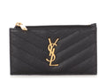 Saint Laurent Black Grain de Poudre Cassandre MatelassÃ© Fragments Card Case
