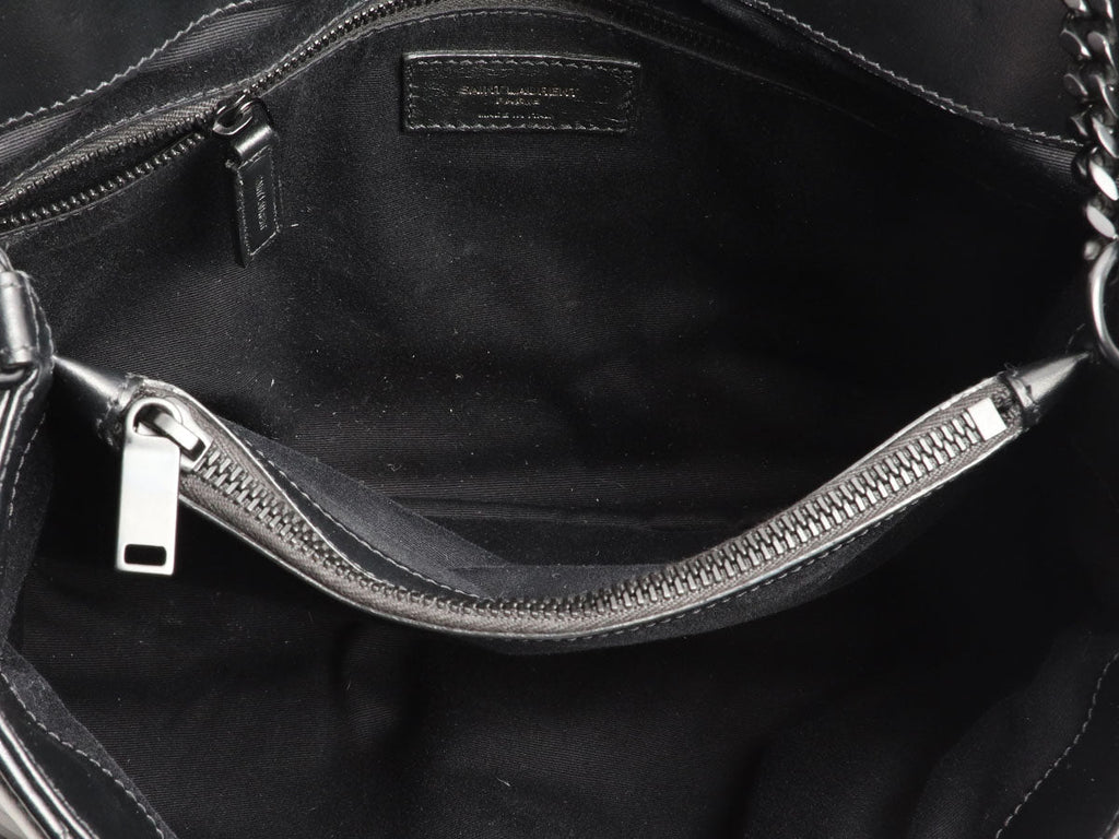 Saint Laurent Medium So Black MatelassÃ© Calfskin Loulou