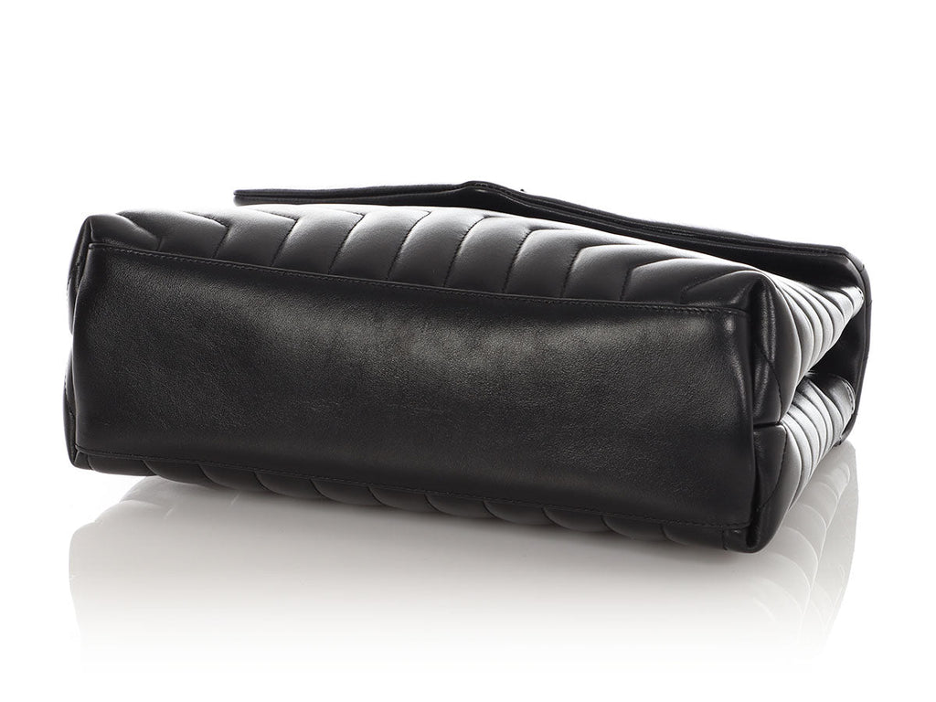 Saint Laurent Medium So Black MatelassÃ© Calfskin Loulou