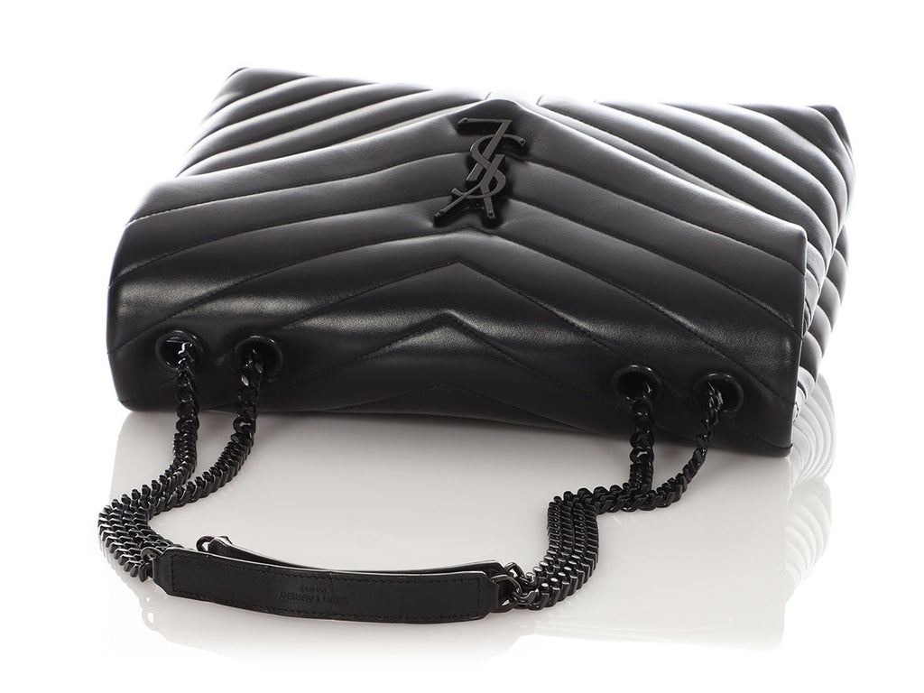 Saint Laurent Medium So Black MatelassÃ© Calfskin Loulou