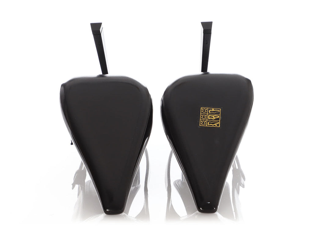 Saint Laurent Black Lee Slingback Pumps