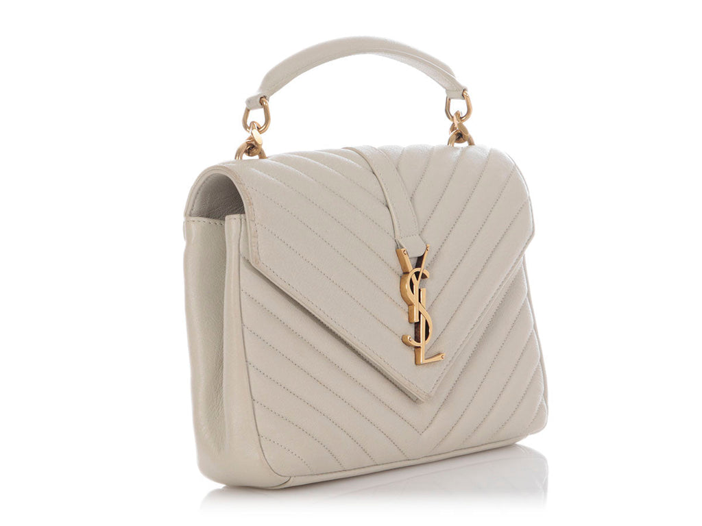 Saint Laurent Medium Crema Grain De Poudre Envelope Bag