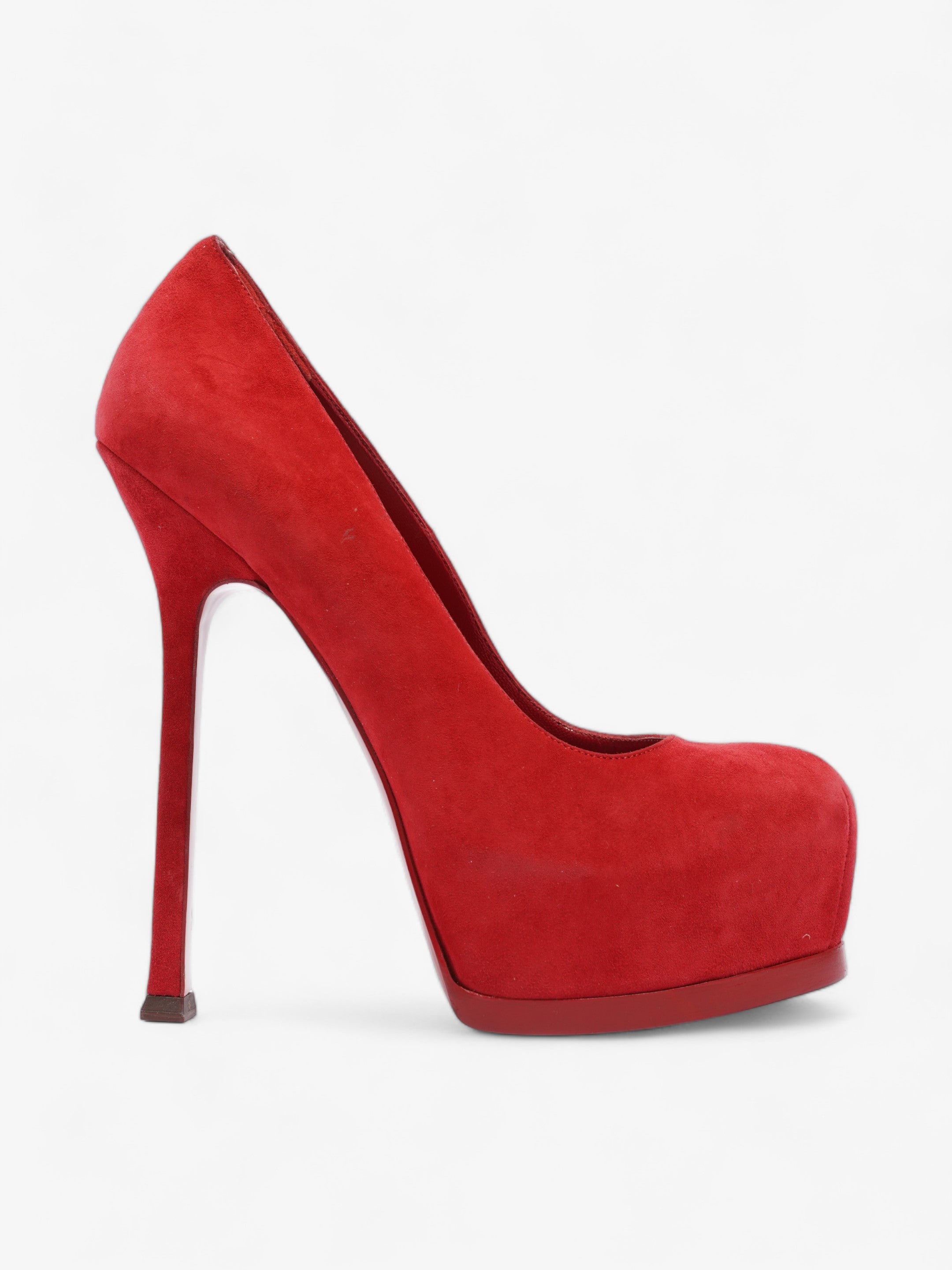 Saint Laurent Tribute 120 Red Suede EU 37.5 UK 4.5