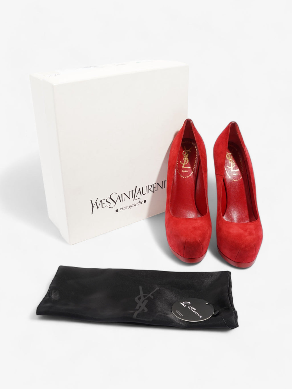 Saint Laurent Tribute 120 Red Suede EU 37.5 UK 4.5