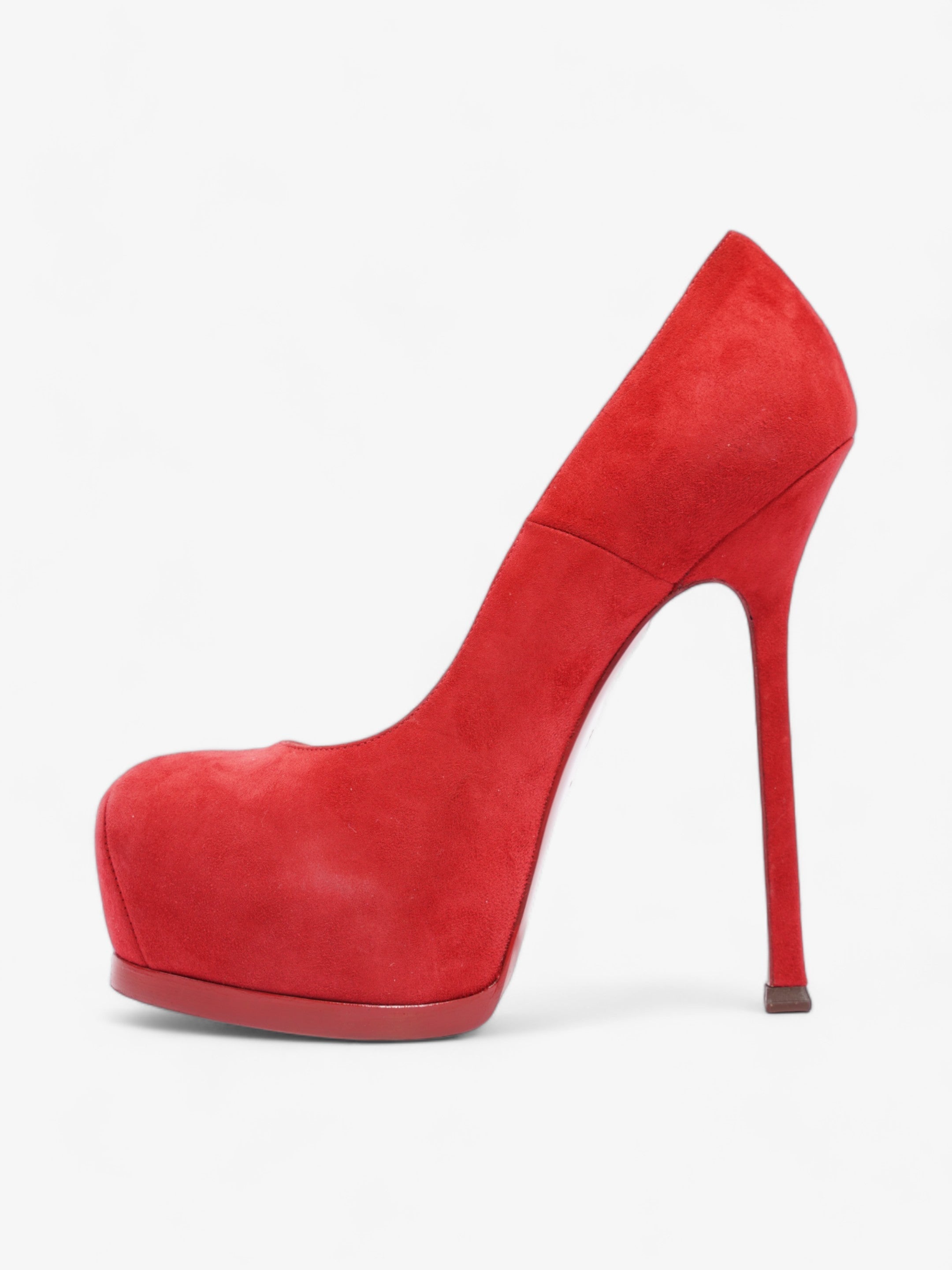 Saint Laurent Tribute 120 Red Suede EU 37.5 UK 4.5