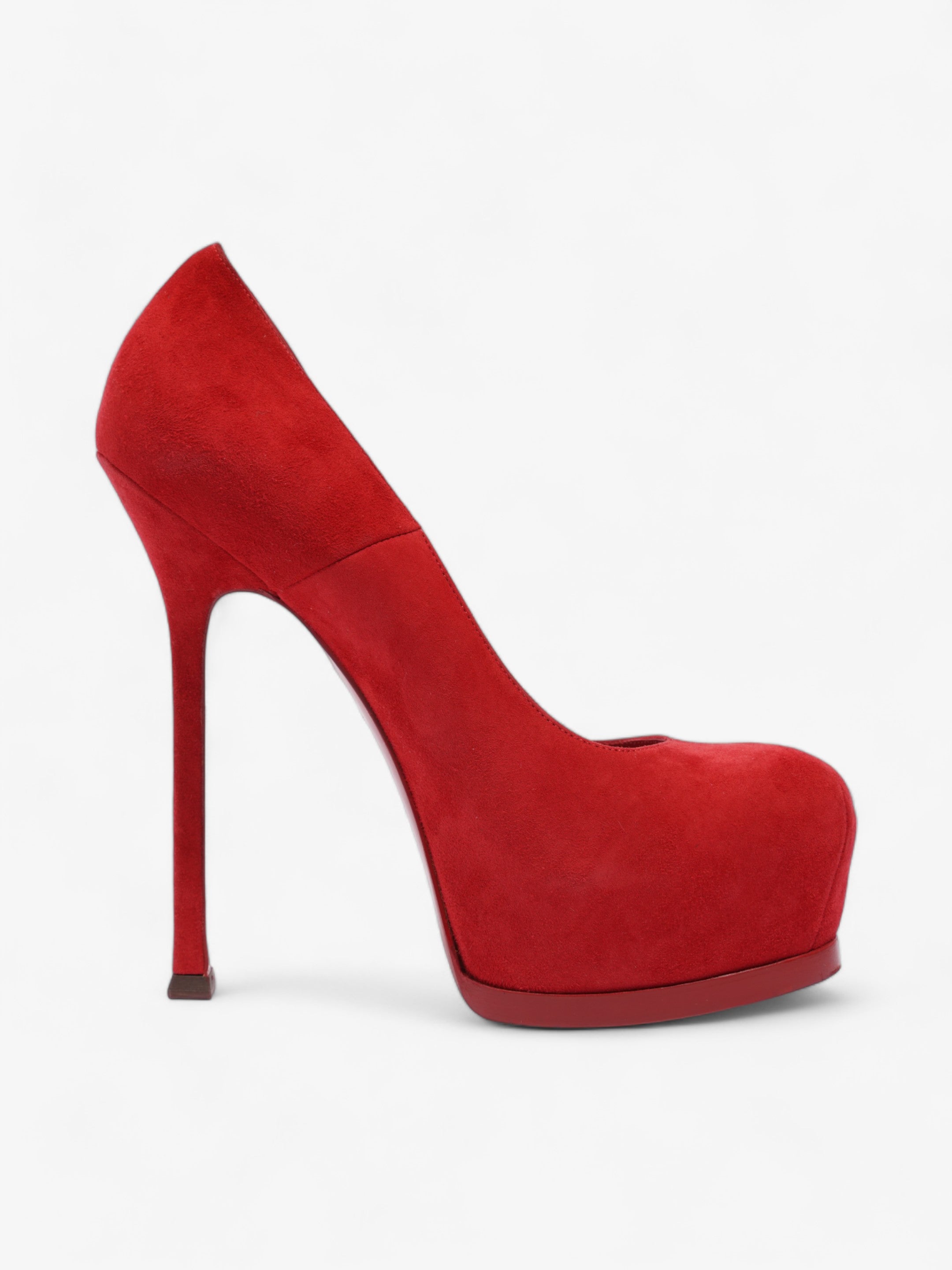 Saint Laurent Tribute 120 Red Suede EU 37.5 UK 4.5
