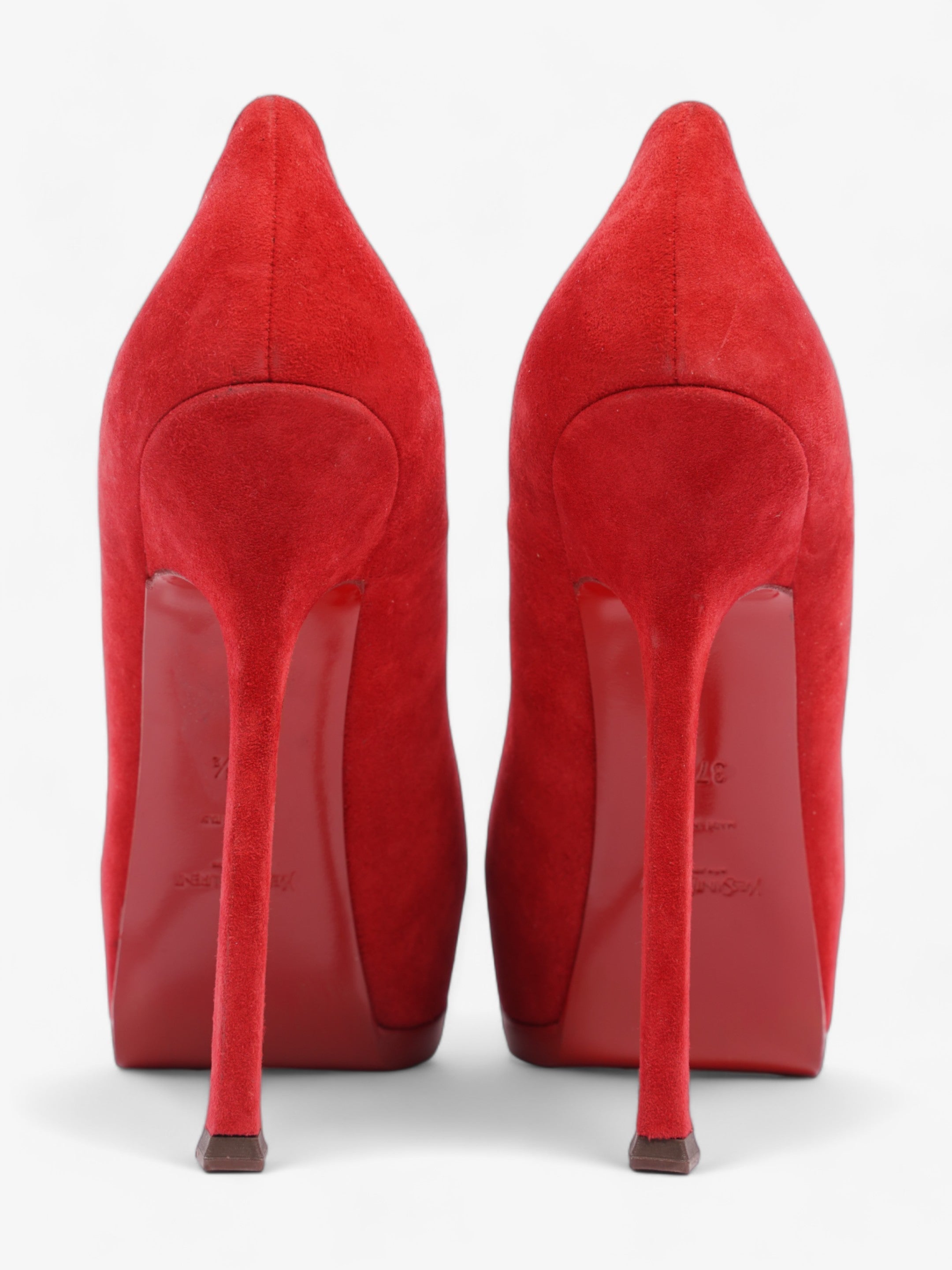 Saint Laurent Tribute 120 Red Suede EU 37.5 UK 4.5
