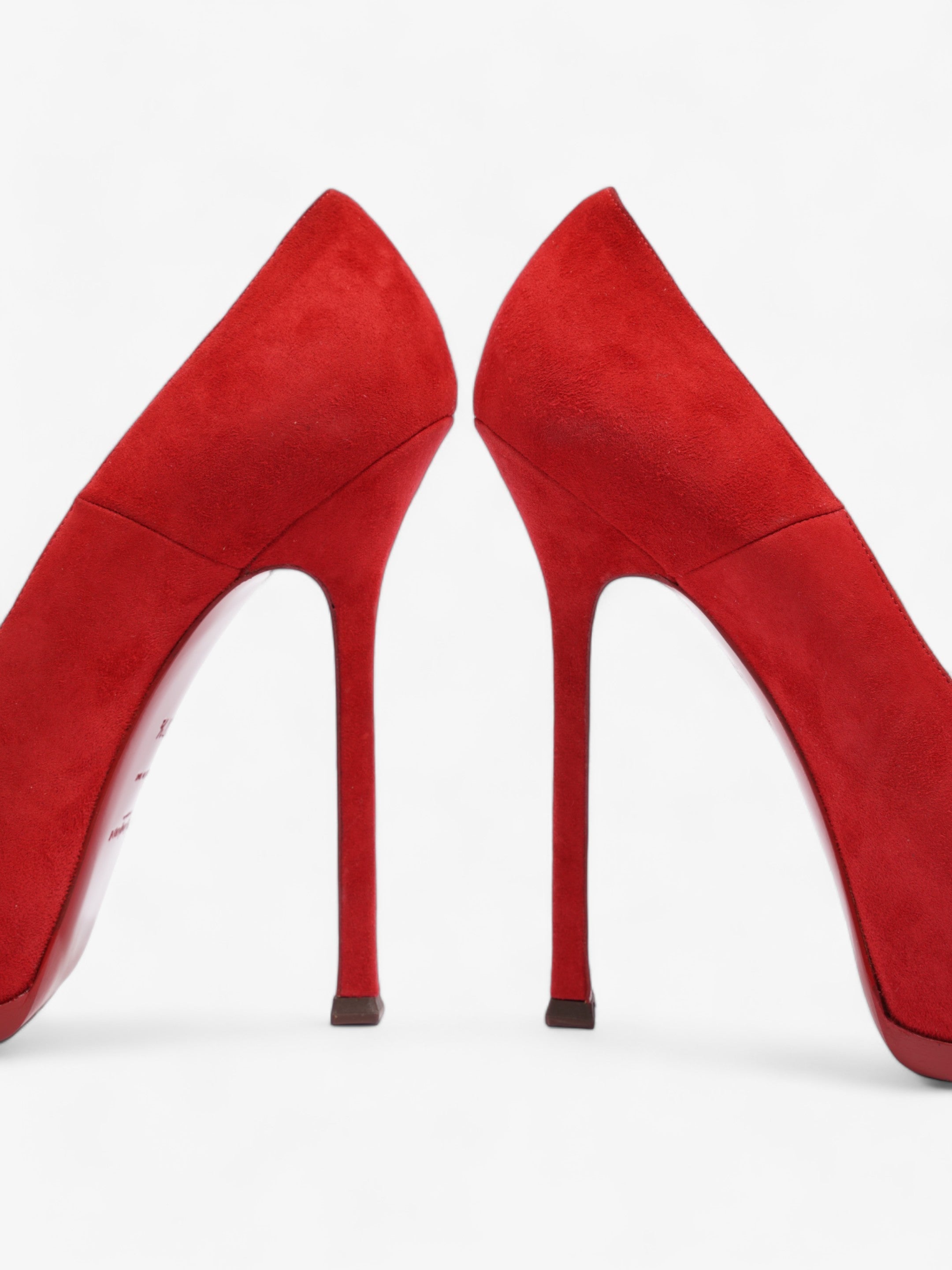 Saint Laurent Tribute 120 Red Suede EU 37.5 UK 4.5