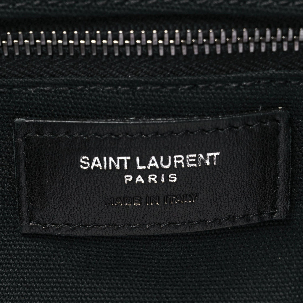 YSL CALFSKIN LEATHER PANIER FRINGE BAG