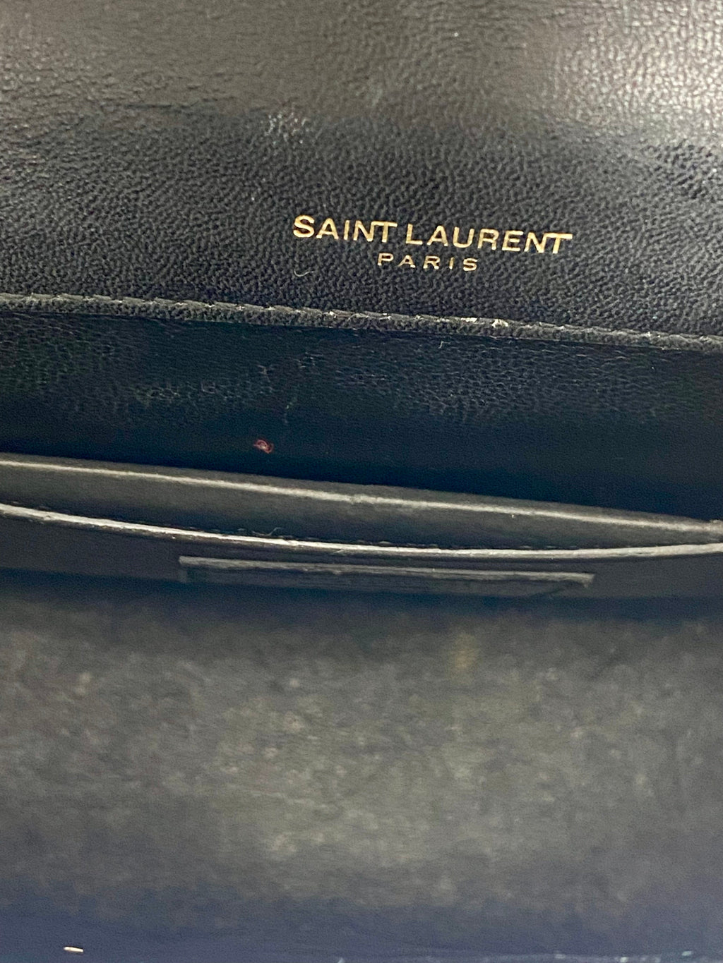 YSL QUILTED LAMBSKIN MONOGRAM SMALL VICKY CHAIN BAG