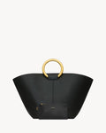 YSL SMOOTH CALFSKIN LEATHER MAXI TRAPEZOID TOTE BAG