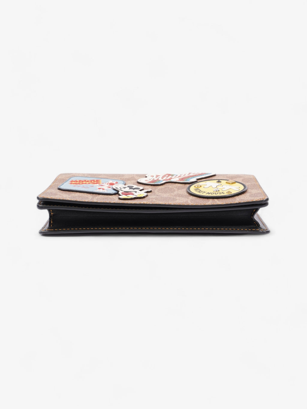 Coach Mickey Mouse Patch Hayden Foldover Brown / Multicoloured Coated Canvas