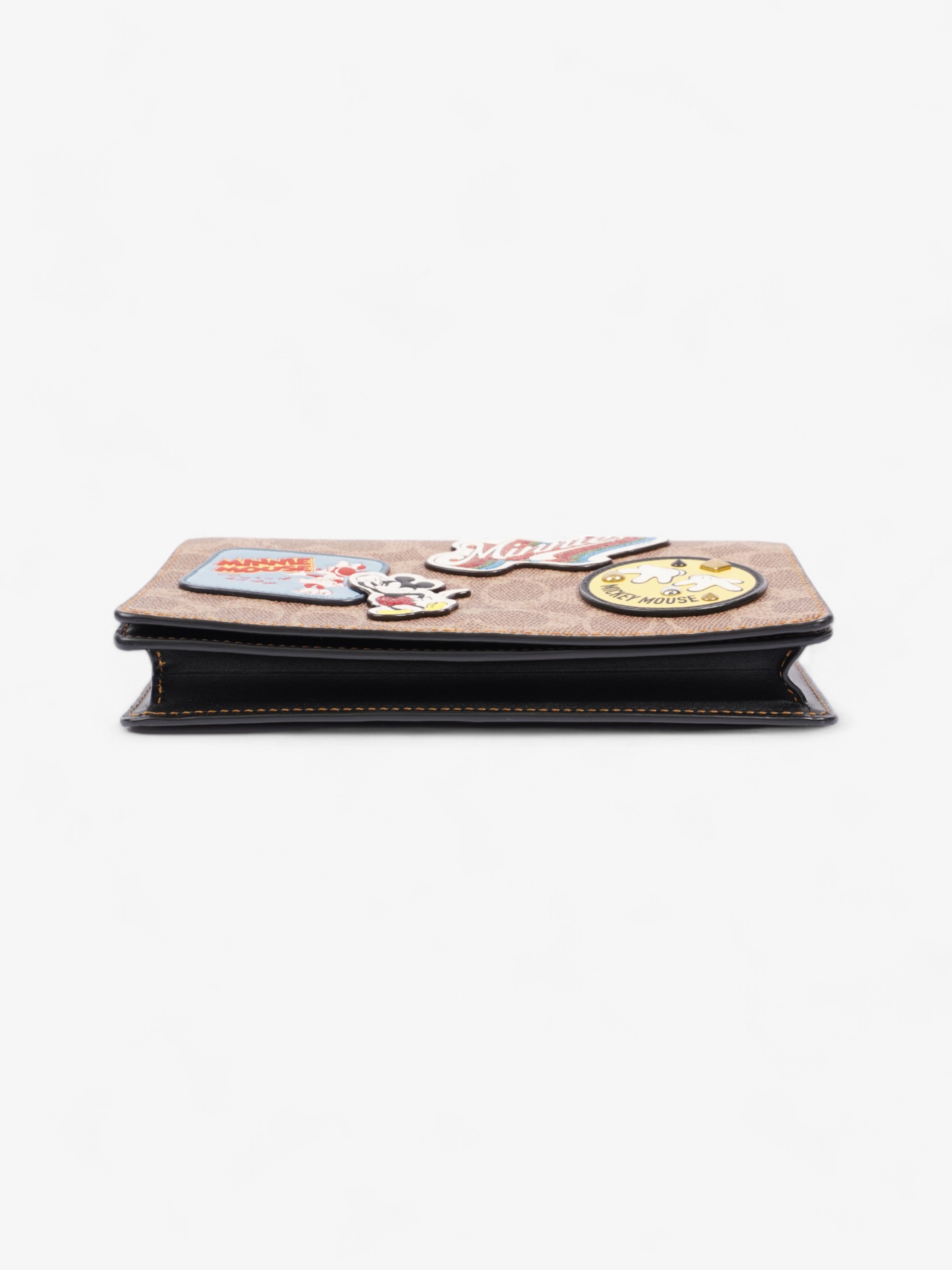 Coach Mickey Mouse Patch Hayden Foldover Brown / Multicoloured Coated Canvas