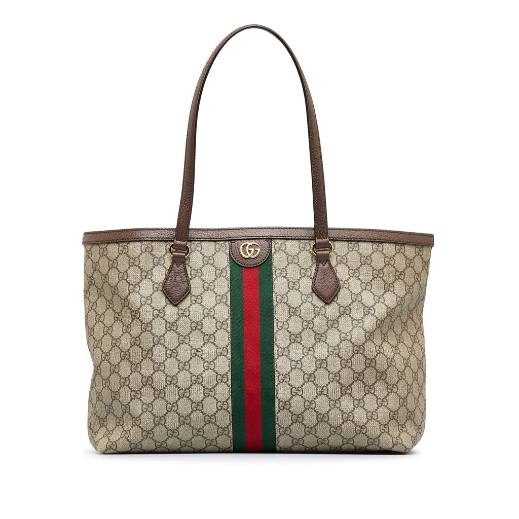Brown Gucci GG Supreme Ophidia Tote