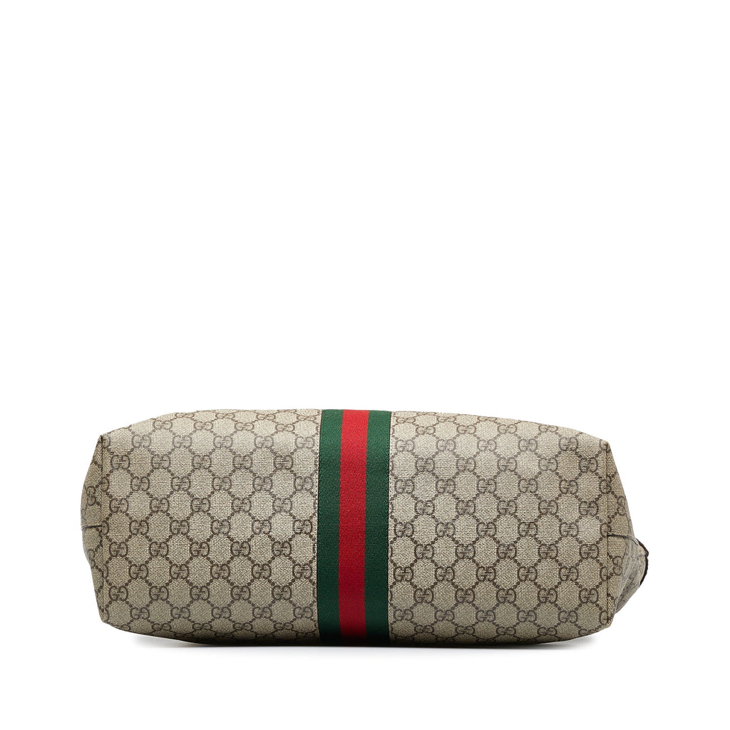 Brown Gucci GG Supreme Ophidia Tote
