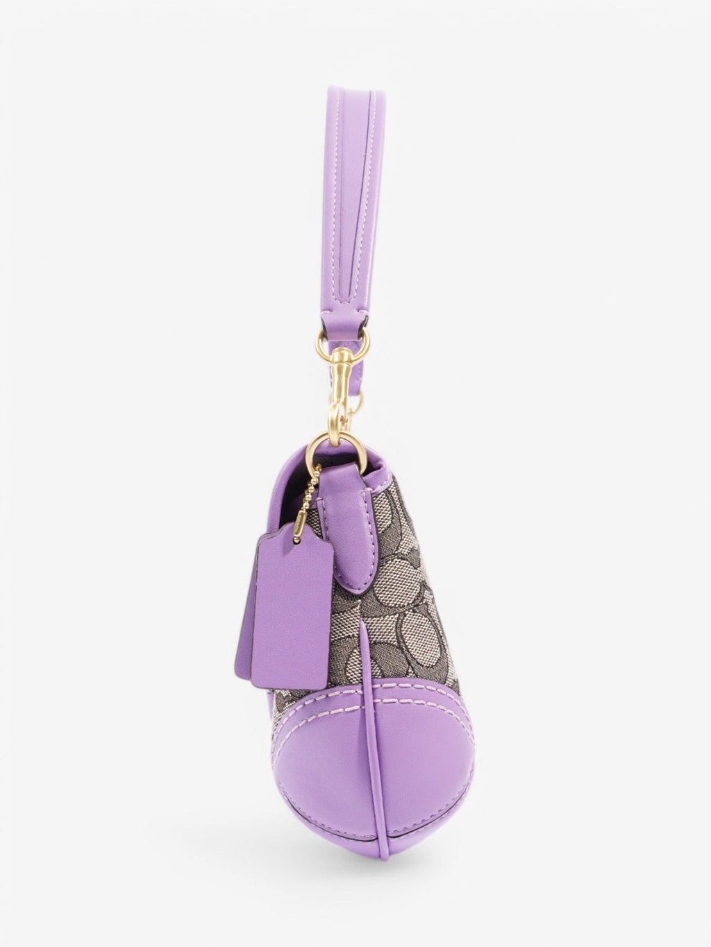 Coach Soho Flap Bag Beige / Lilac Canvas