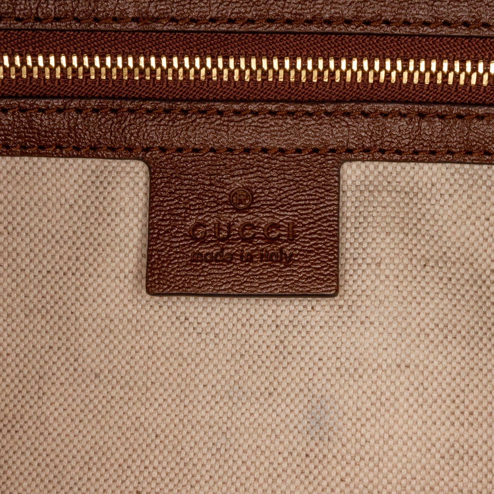 Brown Gucci Large GG Canvas 1955 Horsebit Chain Tote Satchel