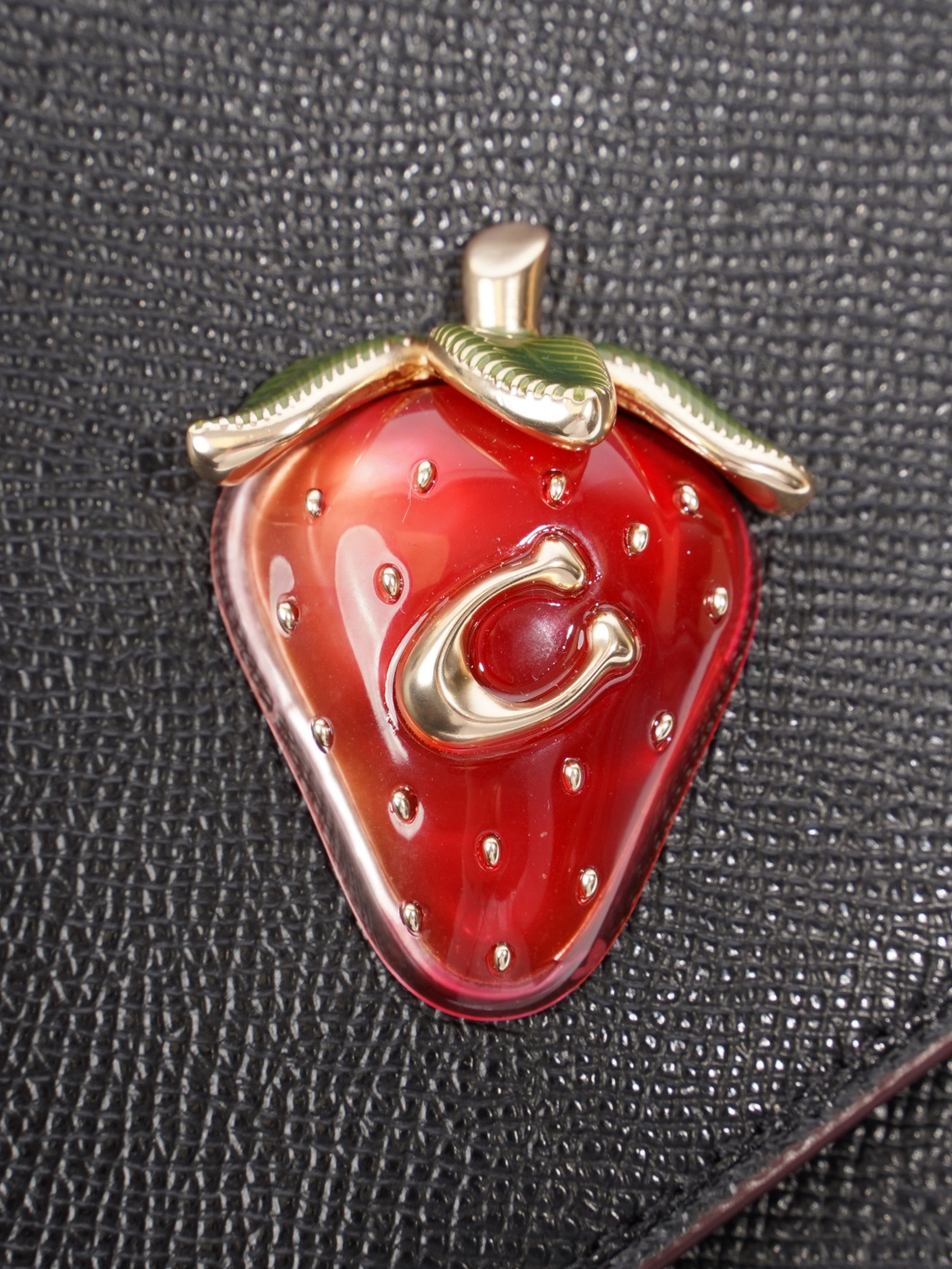 Coach Klare with Strawberry Black / Red Coated Canvas