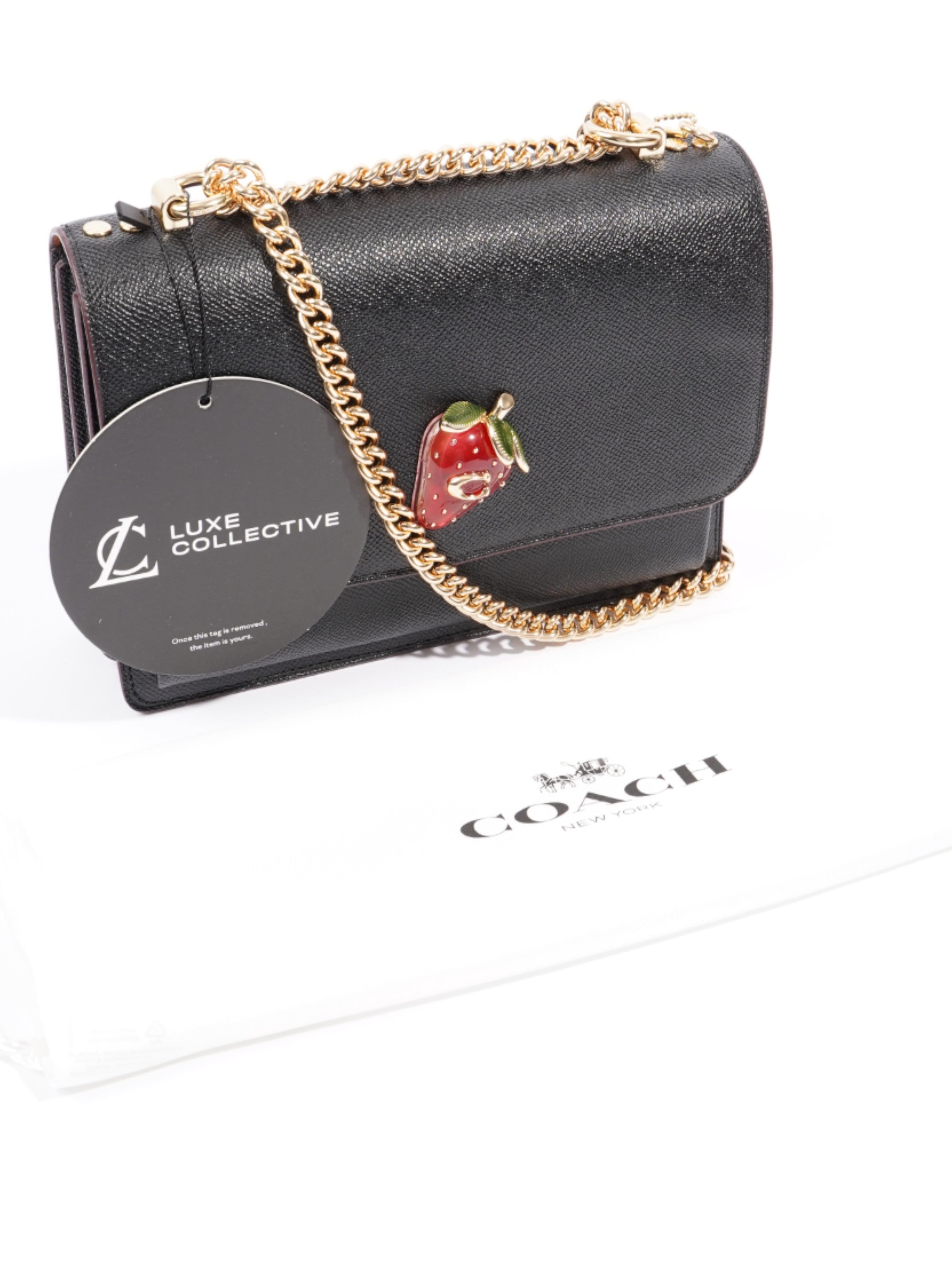 Coach Klare with Strawberry Black / Red Coated Canvas