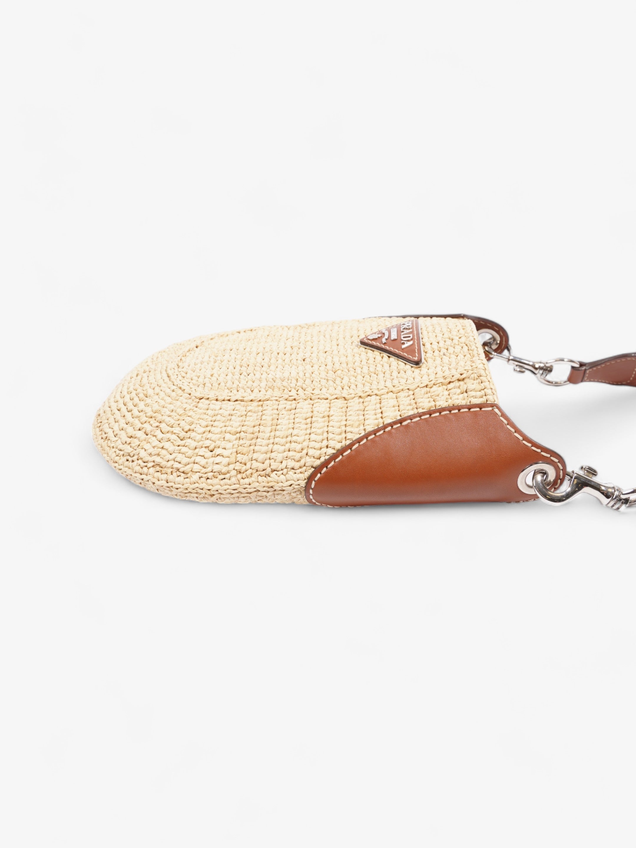 Prada Open Hobo Brown / Neutral Raffia