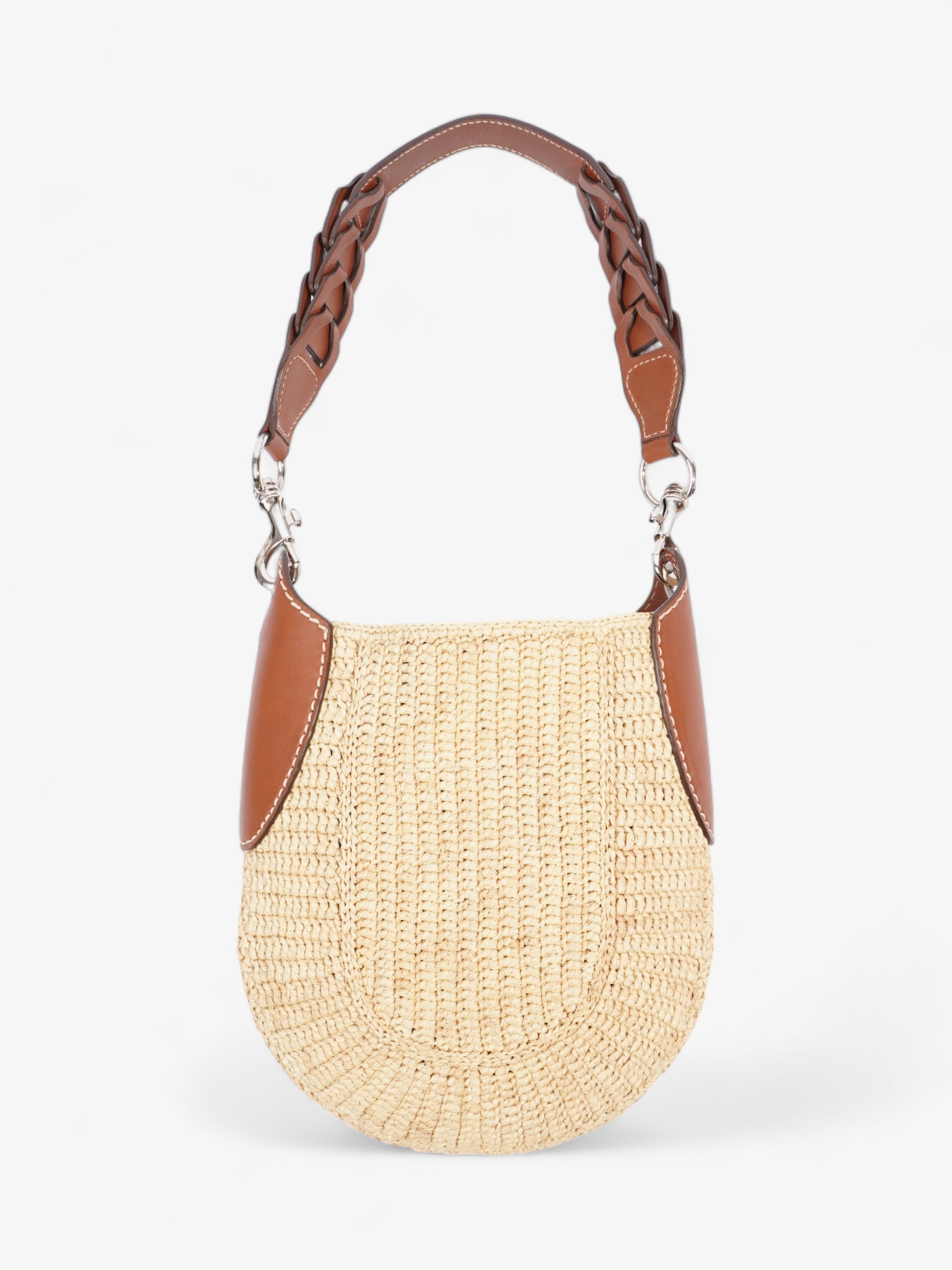 Prada Open Hobo Brown / Neutral Raffia