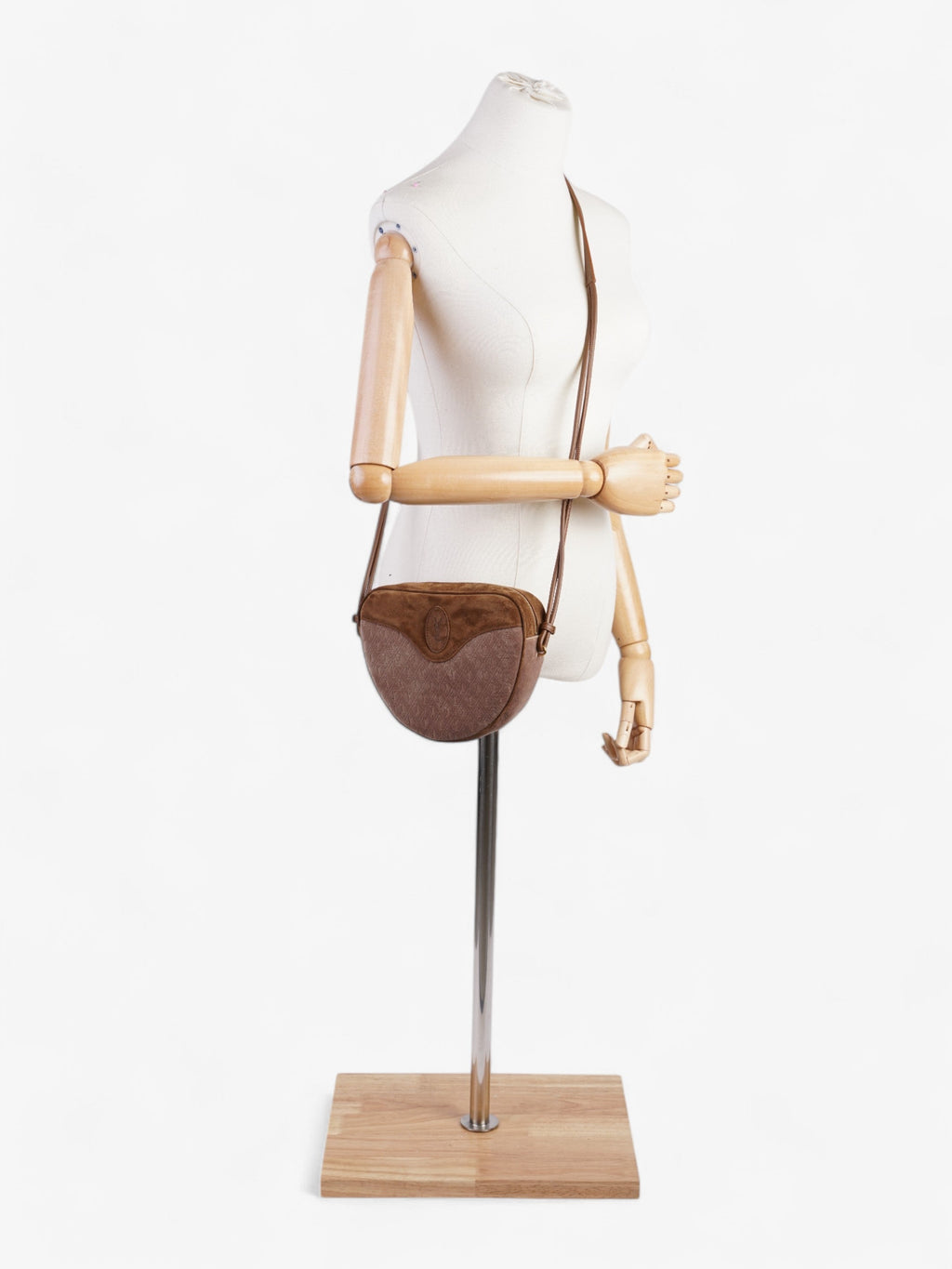 Saint Laurent Le Monogramme Cè‰™ur Brown / Beige Velvet