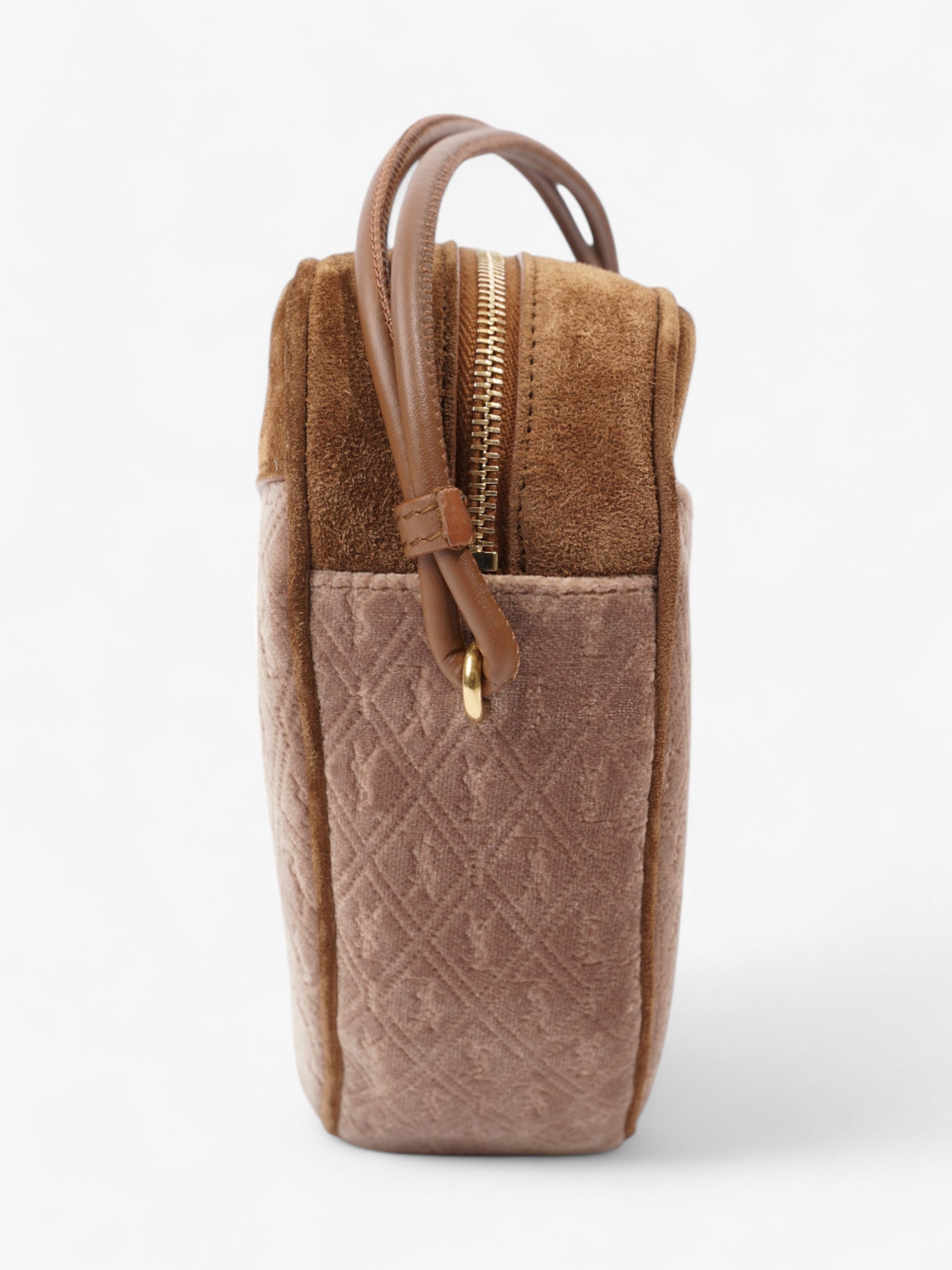 Saint Laurent Le Monogramme Cè‰™ur Brown / Beige Velvet