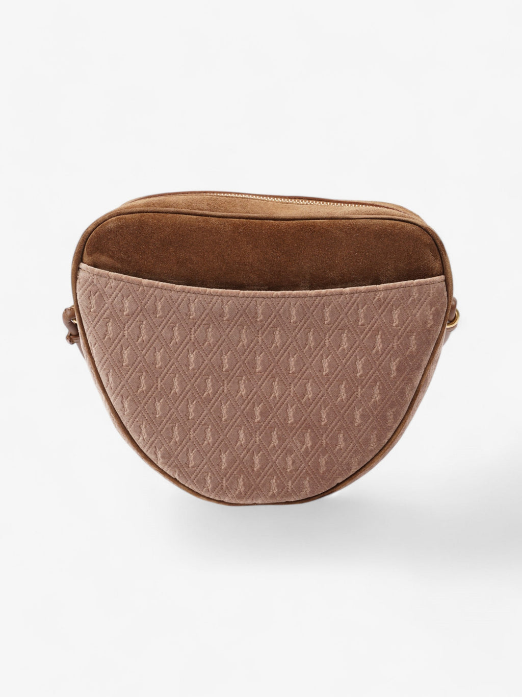 Saint Laurent Le Monogramme Cè‰™ur Brown / Beige Velvet