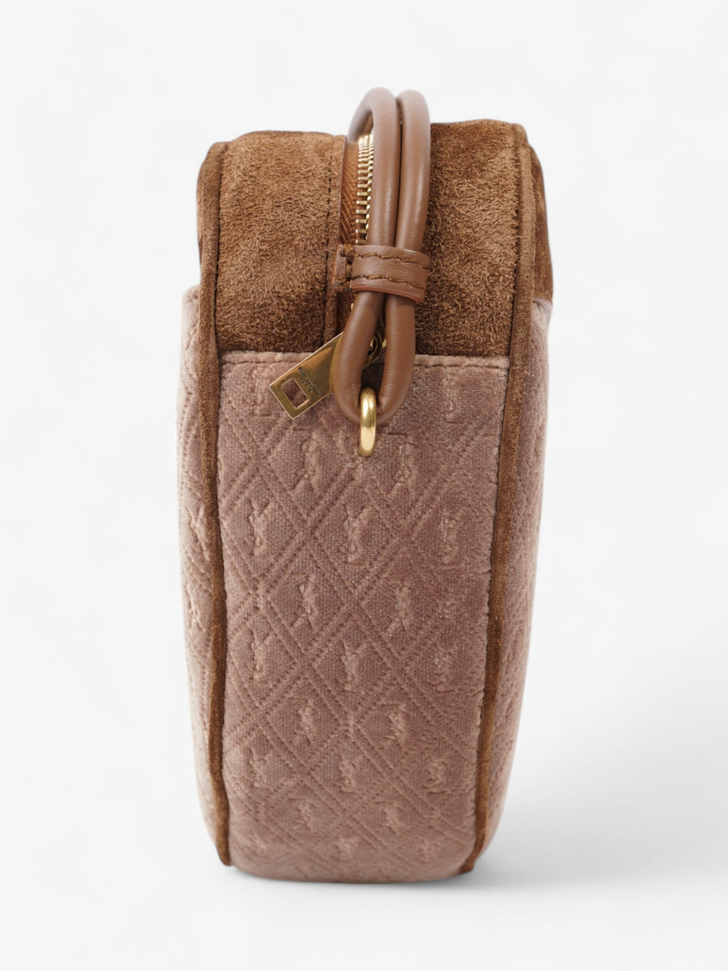 Saint Laurent Le Monogramme Cè‰™ur Brown / Beige Velvet