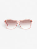 Gucci Clear Frame Sunglasses Coral / Beige Acetate 135mm