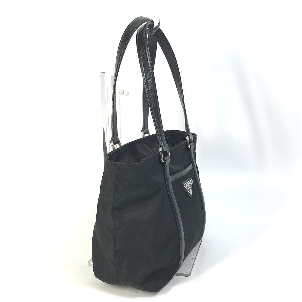 PRADA Handbag BR2288 Nylon / leather black Bag Triangle logo plate Women Used