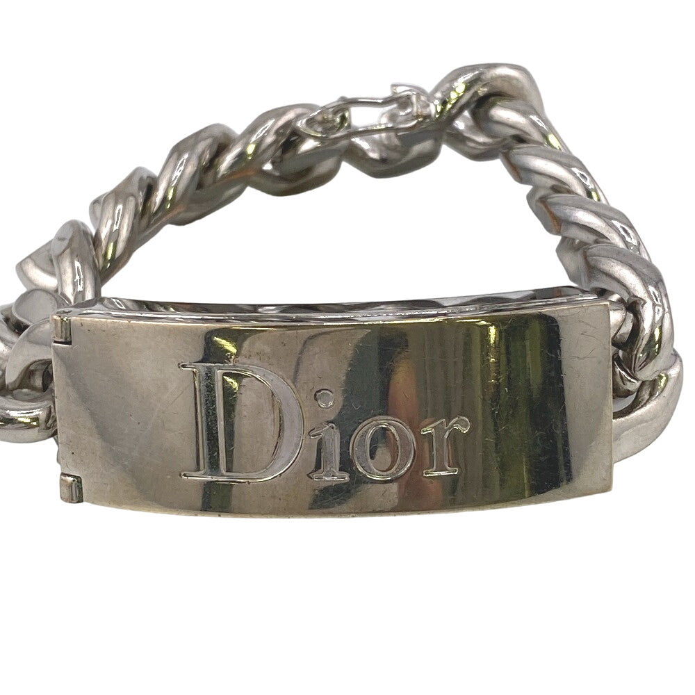 Christian Dior bracelet Gold Plated Silver Chain Dior logo unisex(Unisex) Used