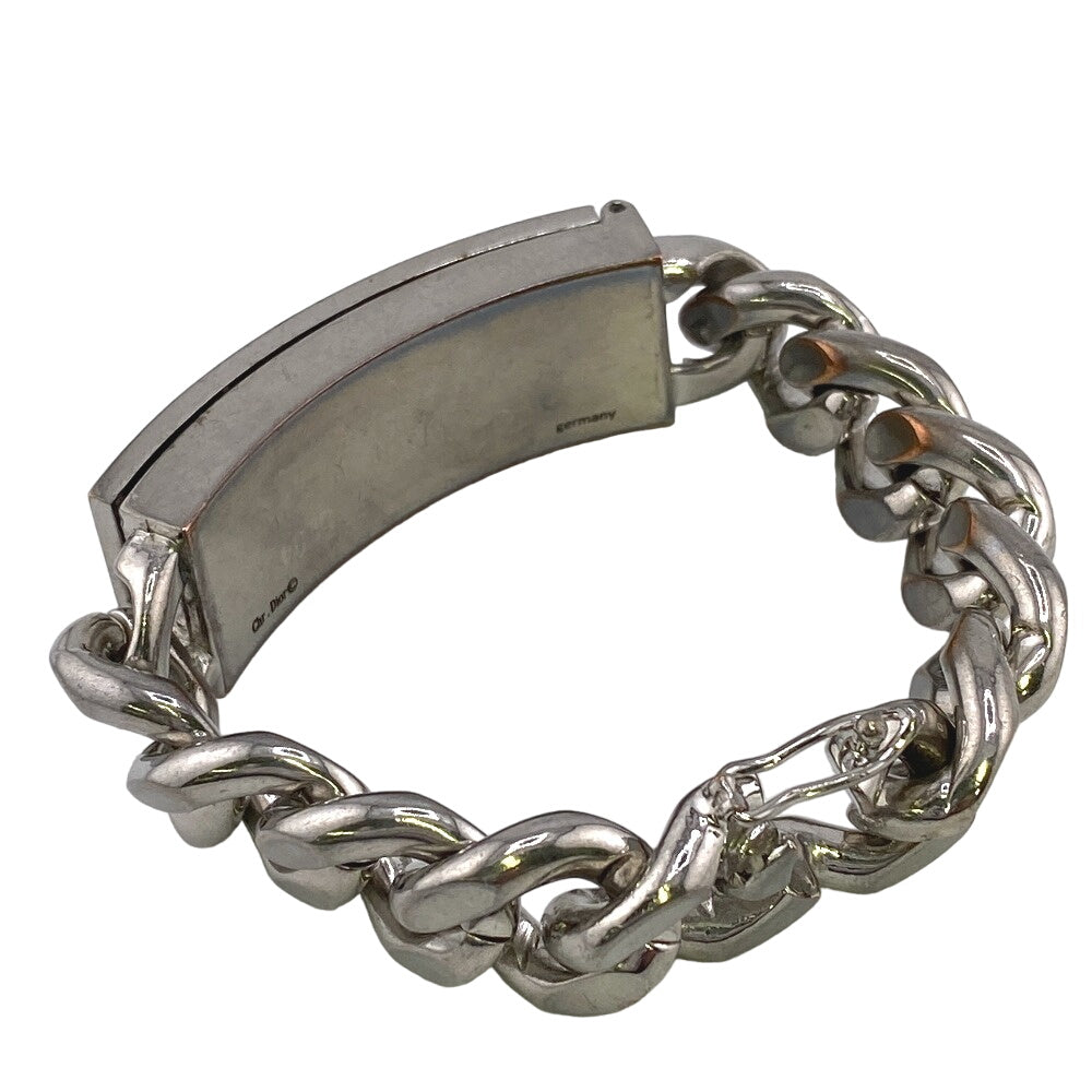 Christian Dior bracelet Gold Plated Silver Chain Dior logo unisex(Unisex) Used