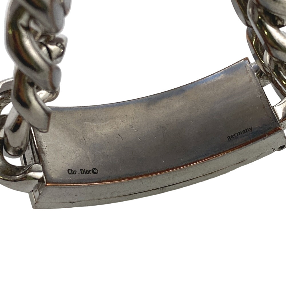Christian Dior bracelet Gold Plated Silver Chain Dior logo unisex(Unisex) Used