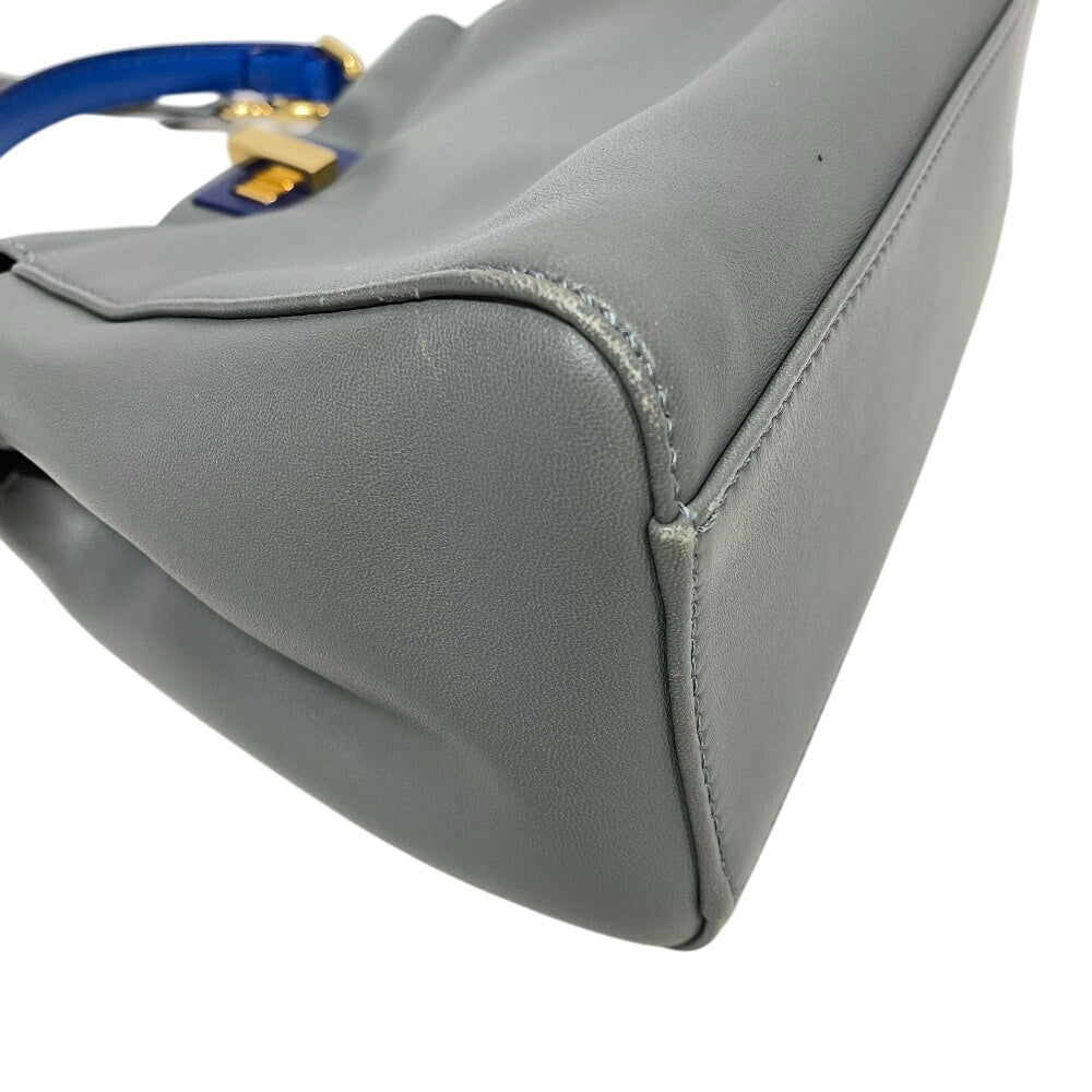 FENDI Handbag 8BN244 leather gray Mini Pea Kaboo