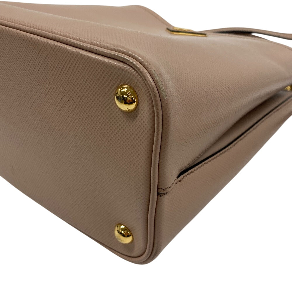 PRADA Handbag leather beige Saffiano cuir Panniers