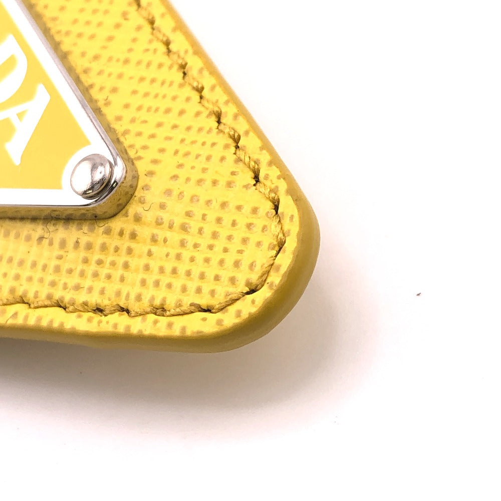 PRADA Brooch leather yellow Gold Platedx leather