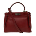 FENDI Handbag 8BN290 leather Red Peek-a-boo regular
