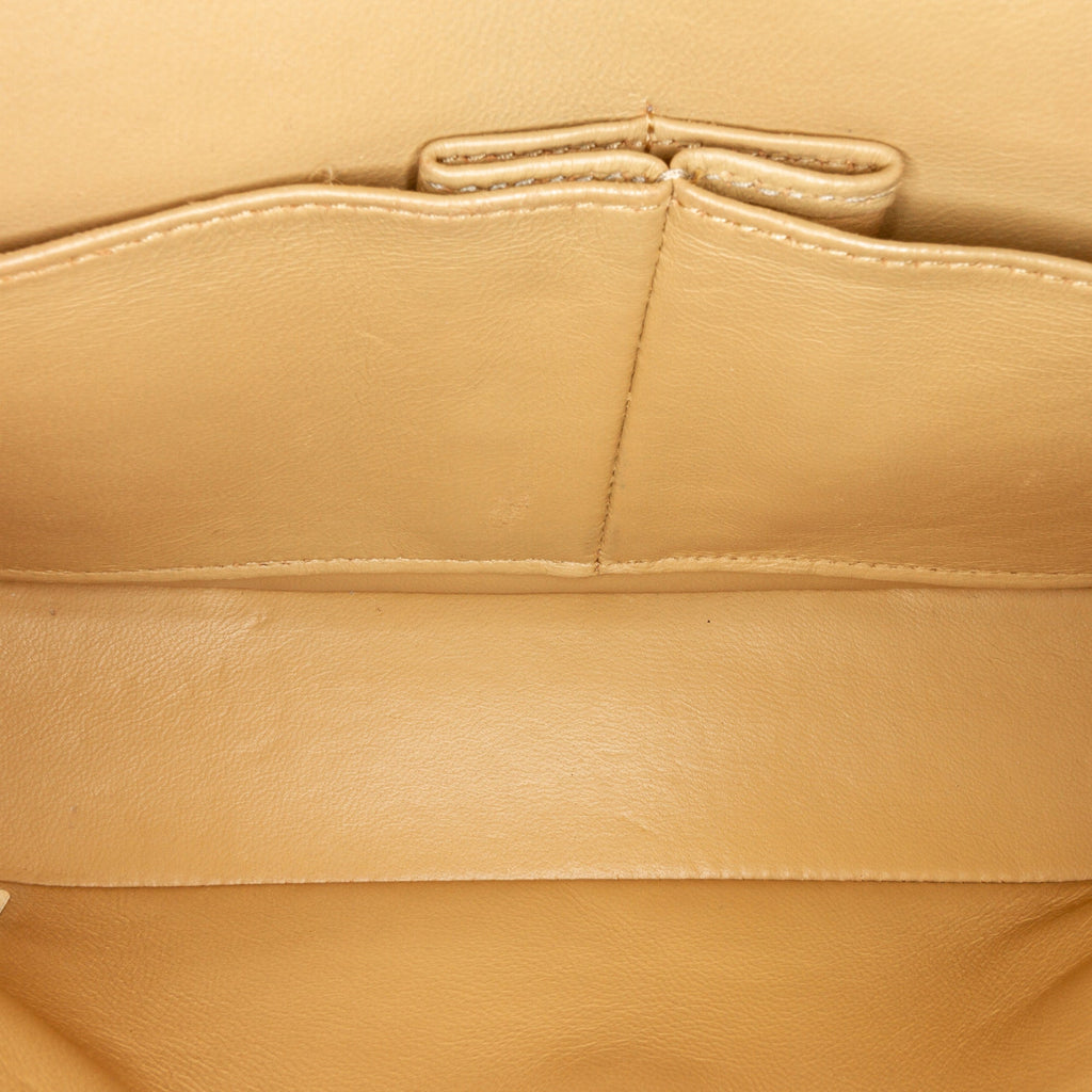 Chanel Classic Double Flap Small Beige Lambskin Gold