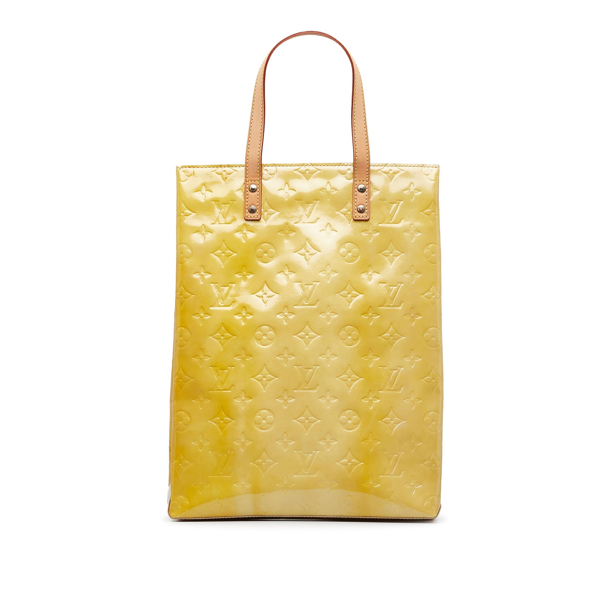 Gold Louis Vuitton Monogram Vernis Reade MM Tote Bag