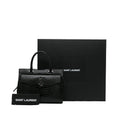 Yves Saint Laurent Uptown Medium Black Croc Embossed Leather