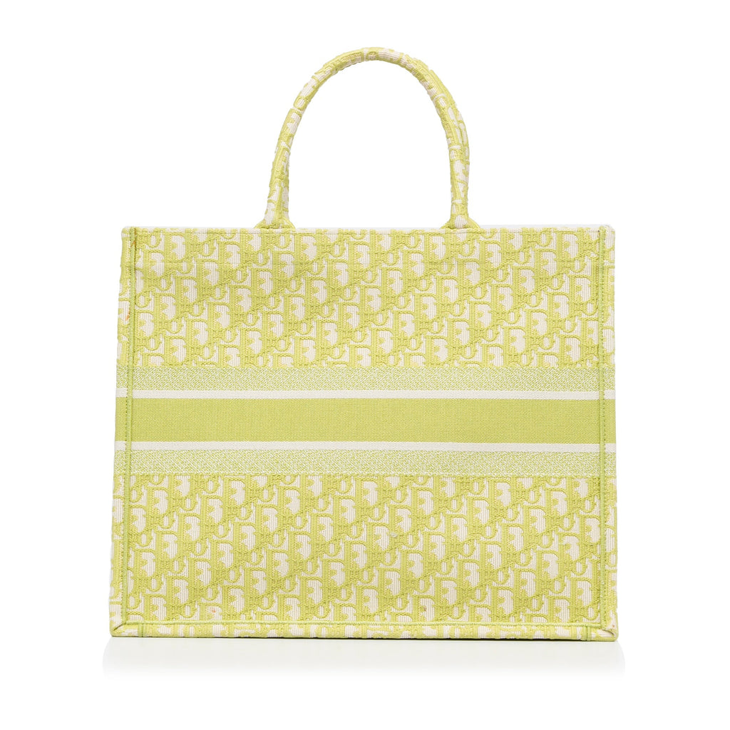 Dior Book Tote Green Oblique Canvas