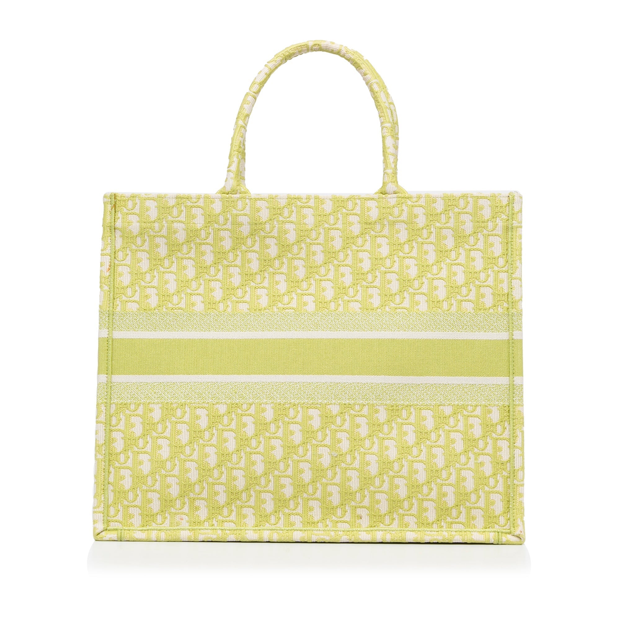 Dior Book Tote Green Oblique Canvas