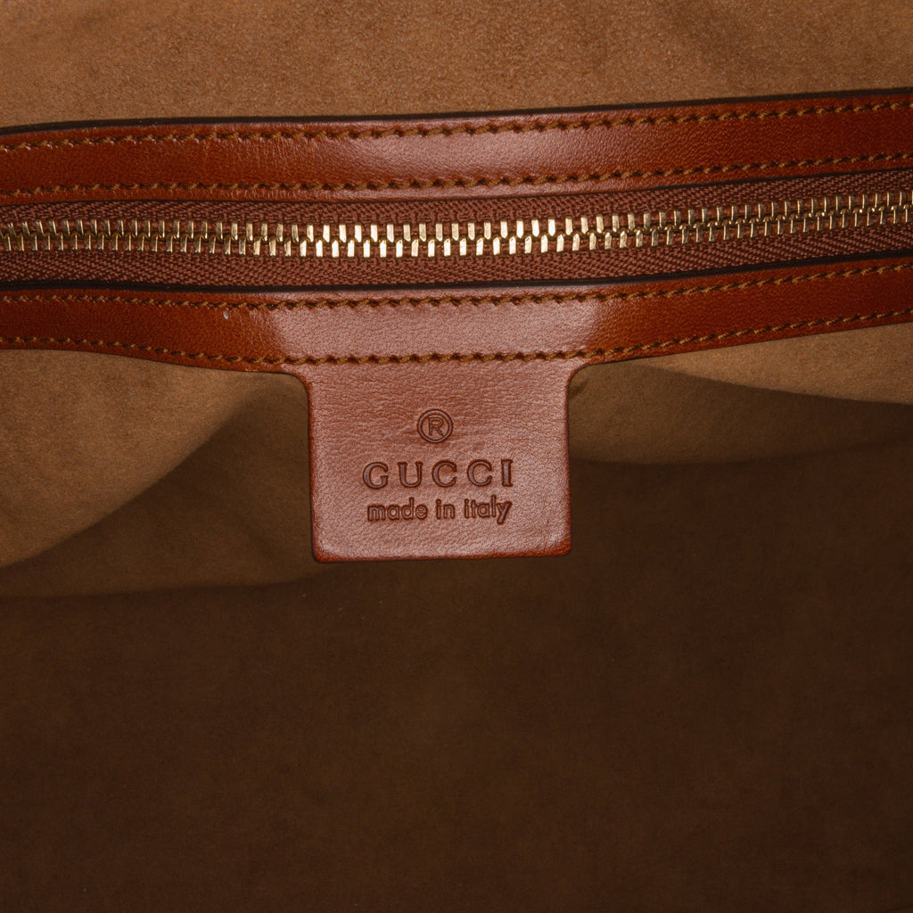 Gucci Linea A Zip Brown GG Supreme Canvas