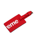 Red Louis Vuitton x Supreme Epi Logo Luggage Tag