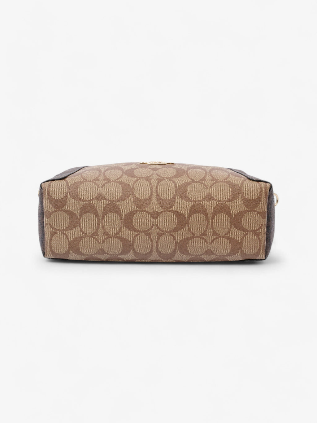 Coach Kacey Satchel Light Brown / Dark Brown Canvas