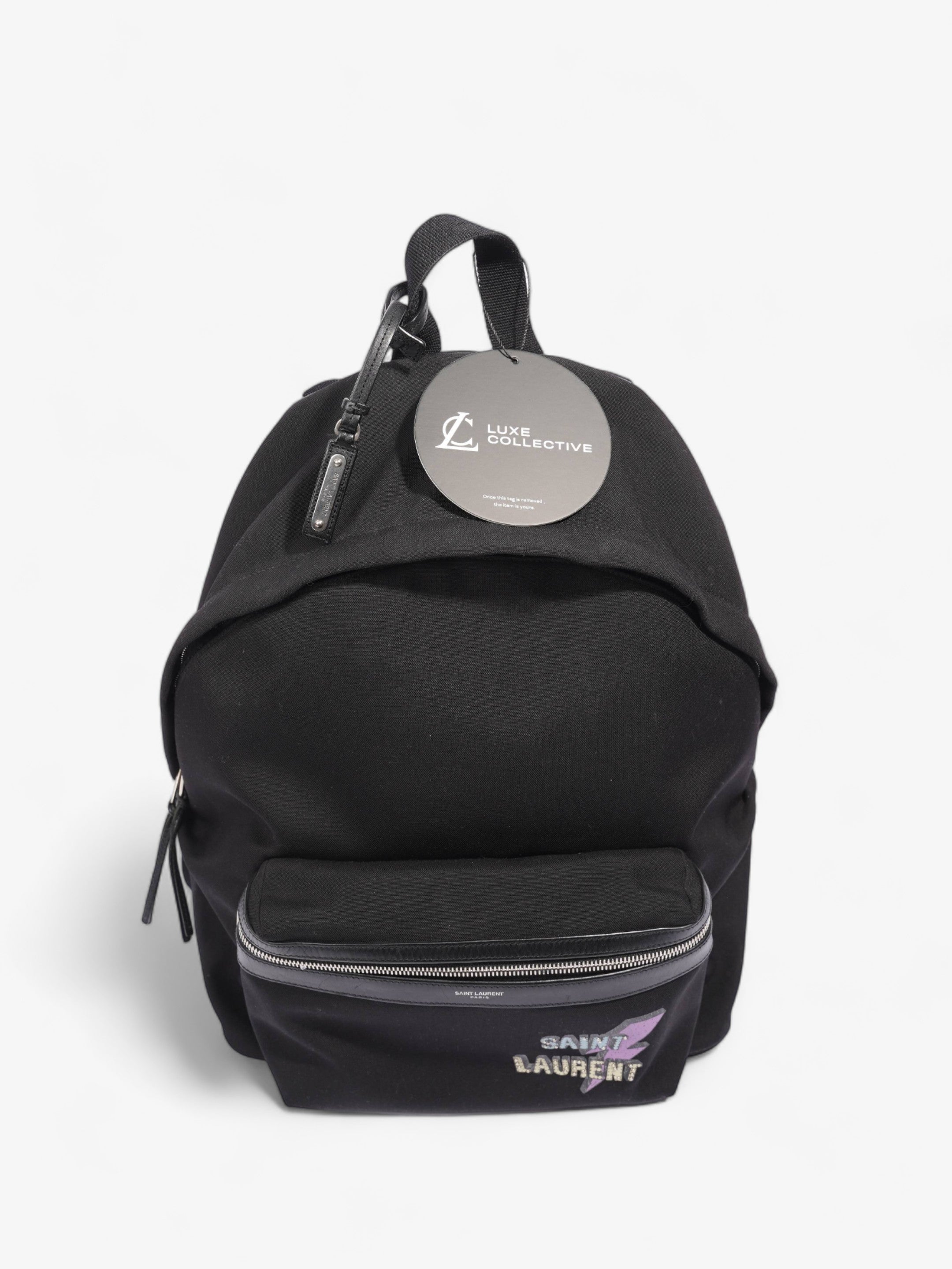 Saint Laurent Vintage Print City Black Canvas